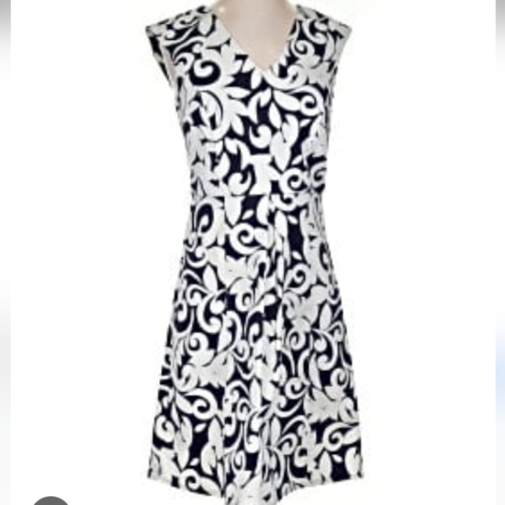 LOFT Sleeveless Floral Aline Summer Dress Sz 8P